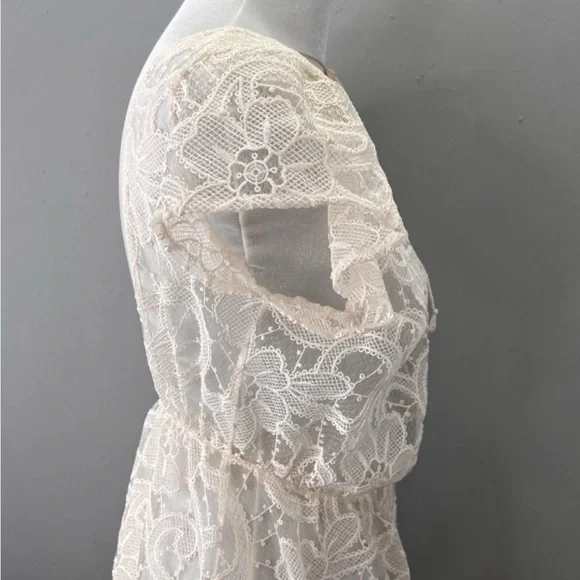 Victorias Secret Dream Angels Lace Kimono Robe sz XS/S Duster Open Front Coverup - Picture 4 of 11